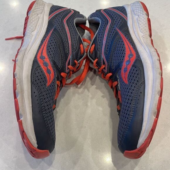 SAUCONY cohesion 11 women’s sneakers size 8.5 good shape, gray with orange. - Picture 5 of 7